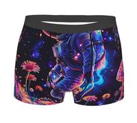 Astronaut Alien Ship Space Rainbow Jellyfish Flowers Boxer Uomo Trunks Comodi Uomo Pantaloncini Boxer Elasticizzati Mutande per Uomini Sportivi S