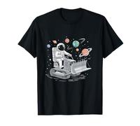 Astronaut Bulldozer Space Adventure Galaxy Explorer Crew Maglietta
