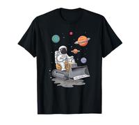 Astronaut Bulldozer Space Adventure Galaxy Explorer Crew Maglietta