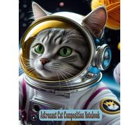 Astronaut Cat Composition Notebook: Wide Ruled Journal with Space Cat and Yarn Ball Planets, 7.5 x 9.25", 110 Pages for School Notes, Creative Writing, and Journaling. Animal Lover Note Taking Book