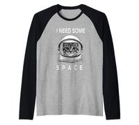 Astronaut Cat I Need Some Space Funny Kitten Cats Lovers Maglia con Maniche Raglan