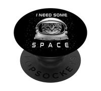 Astronaut Cat I Need Some Space Funny Kitten Cats Lovers PopSockets PopGrip Adesivo