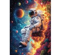 Astronaut Exploring A Starry Nebula Puzzle 300 Pezzi Arte Astratta Colorata Science Fiction Magical Dream Rompicapo Vibrante E Stimolante Creatività E Relax Idea Regalo Per Artisti 300 PCS