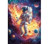 Astronaut Floating in A Cosmic Nebula Puzzle 500 Pezzi Per Decorazione Ingresso Science Fiction Magical Dream Cartone Di Alta Qualità Paesaggi Italiani Per Arredamento Da Passatempo Con Colla Inclusa