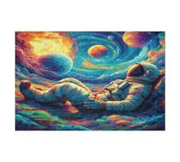 Astronaut Floats In Space Puzzle 1000 Pezzi Attività Creativa Indoor Space Universe Per Adulti E Ragazzi in Vacanza Gioco Educativo Rilassamento Pressione Ridotta A Casa 1000 PCS