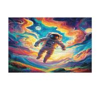 Astronaut Floats In Space Puzzle 1000 Pezzi Per Natale Feste E Compleanni Space Universe Rompicapo Intelligente Idea Regalo Per Lui Padre E Fratello in Ogni Occasione 1000 PCS