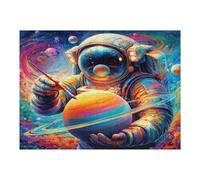 Astronaut Floats In Space Puzzle 500 Pezzi Rompicapo Rilassante Premium Space Universe Antistress Naturale Attività Per Il Benessere Regalo Per Chi Lavora Molto 500 PCS