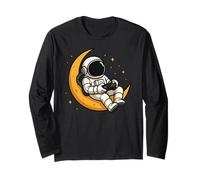 Astronaut Gamer Moon Gaming Space Videogioco Uomini Donne Bambini Maglia a Manica