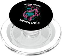 Astronaut Graphic Save The Precious Mother Earth Day PopSockets PopGrip per MagSafe