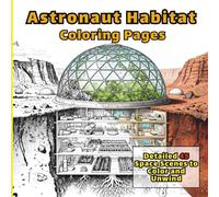 Astronaut Habitat Coloring Pages: Creative Relaxation Space Scenes, Rockets, and Mars Bases