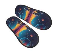 Astronaut In A Space Suit On The Planet Pattern Pantofole Lavabili Pantofole Da Casa Pelose Ciabatte Da Viaggio Per Invernali Sauna Donna L