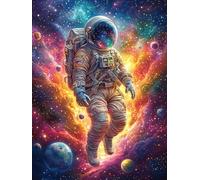 Astronaut in A Swirling Cosmic Nebula Puzzle 500 Pezzi Per Natale Feste E Compleanni Fairy Tale Scenery Cartoon Rompicapo Intelligente Idea Regalo Per Lui Padre E Fratello in Ogni Occasione 500 PCS