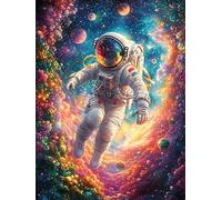 Astronaut in Colorful Galaxy Puzzle 300 Pezzi Per Ferragosto Cartone Riciclato Per Famiglie Mitos Fantástico Per Vacanze Estive Attività Di Gruppo Con Poster Incluso Migliore Vendita 300 PCS
