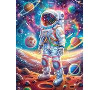 Astronaut in Cosmic Galaxy Puzzle 300 Pezzi Intelligenza E Logica Fairy Tale Cute Animal Gioco Educativo Sfida Per Ragazzi E Adulti Rompicapo Relax Per Serate Familiari 300 PCS