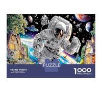 Astronaut in Fantasy Space 1000 Pezzi Puzzle Classico Sci-Fi Art Bundle Puzzle Cartone Robusto - DIY Divertimento Famiglia, Bella Decorazione, Regalo Compleanno Perfetto Per Bambini 70x50cm/1000pcs