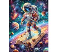 Astronaut in Galaxy Space Rompicapo 1000 Pezzi Per Regalo Di Anniversario Cartone Rigido Per Coppie Fantástico Cuento De Hadas Animal Incastro Perfetto Per Serate in Casa Edizione Esclusiva Da Passate