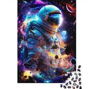 Astronaut in Space 1000 Pezzi Carta Cosmic Galaxy Art Puzzle Per Adolescenti Resistente Ai Graffi Allenamento Cerebrale Regalo Di Compleanno 38x26cm/1000pcs