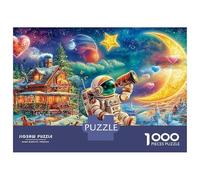 Astronaut Jigsaw Puzzles for AdultsFantasy Harbor 1000 Piece Jigsaw Puzzles for Adults Educational Game Decompression Jigsaw Puzzle Suitable for Wall Decoration And Gifts Challenging Colourful 100%