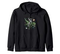 Astronaut On Dino Trex Space Rocker Ragazzi Bambini Bambino Bambino Felpa con Cappuccio