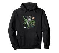 Astronaut On Dino Trex Space Rocker Ragazzi Bambini Bambino Bambino Felpa con Cappuccio