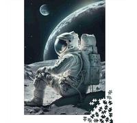 Astronaut on Moon Surface Puzzle Giochi 1000 Pezzi Regalo Per Amore E Amico Arte Interesting Puzzle Adulti Idea Regalo Per 38x26cm/1000pcs