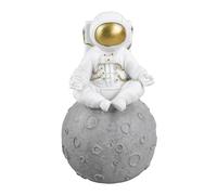 Astronaut&Planet Statues Sculpture Figurine Ornament Desktop Accessories Tabletop Decoration Coin Bank-Sit Gold