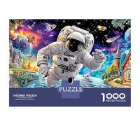 Astronaut Puzzles 1000 Pieces for Adults Jigsaw Puzzles for Adults 1000 Piece Puzzle Challenging Game for The Whole for Women,Astronaut Gifts for MenFun Activity for Home52x38c