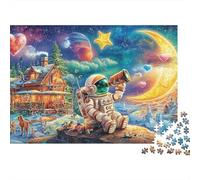 Astronaut Set Puzzle Premium Da 1000 Pezzi, Universe, Impossibile, Difficile, Stimolante, Stress, Migliore Regalo, Idea Regalo, Hobby, Tempo Libero 70x50cm/1000pcs