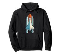 Astronaut Space Craft Tee Shirts, Space Rocket Space Shuttle Felpa con Cappuccio