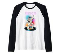 Astronaut Space Disco Dancing Novelty Graphic Cool Designs Maglia con Maniche Raglan