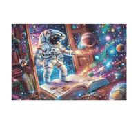 Astronaut Space Galaxy Book Cosmic Fantasy Puzzle 1000 Pezzi Per Adulti Piacevole Divertente E Rilassante Perfetto Per Passatempi E Hobby 1000 PCS（75x50cm）