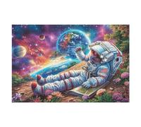 Astronaut Space Galaxy Cosmic Fantasy Leisure Puzzle 1000 Pezzi Per Adulti Divertente Stimolante E Rilassante Perfetto Per Hobby E Famiglia 1000 PCS（75x50cm）
