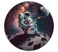 Astronaut spielt Gitarre, Puzzle für Erwachsene, 1000 Teile, schwierige Puzzles für Erwachsene, Geschenk, DIY-Spaß, geeignet für die Dekoration von Zuhause, Wohnzimmer, Büro, 1000 Teile (67,5x67,5cm)