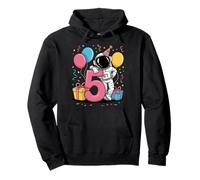 Astronauta 5 ° compleanno ragazzo ragazza 5 anni quinto astronauta Felpa con Cappuccio