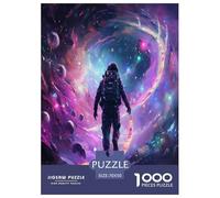 Astronauta artistico Adulto Tute spaziali 1000 Pezzi Jigsaw Puzzle Per Gioco Familiare Regalo Per Amore E Amico Decorazione Interna Unica Divertimento Gioco Stress Relief 70x50cm/1000pcs