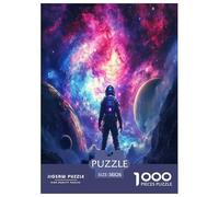 Astronauta artistico Jigsaw 1000 Pezzi Tute spaziali Per Adulti Puzzle Per Gioco Familiare Gioco Education Regalo Per Amore E Amico Decorazione Interna Unica Stress Relief 38x26cm/1000pcs