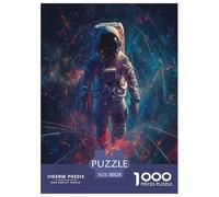 Astronauta artistico Jigsaw 1000 Pezzi Tute spaziali Puzzle Adulto Per Gioco Familiare Decorazione Interna Unica Regalo Per Amore E Amico Divertimento Gioco Stress Relief 38x26cm/1000pcs