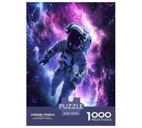 Astronauta artistico Puzzle Tute spaziali 1000 Pezzi Jigsaw Puzzles Adulto Regalo Per Amore E Amico Gioco Education Decorazione Interna Unica Per Gioco Familiare Stress Relief Toy 70x50cm/1000pcs