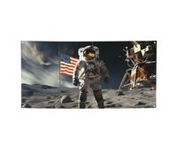 Astronauta Atterraggio sulla Luna Stampato Banner Segni Personalizzato Foto Testo Sfondo Banner Indoor Outdoor Wall Banner per Decorazioni per la Casa o Fondali