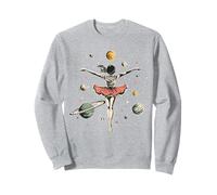 Astronauta Ballerina Danza nello Spazio Pianeti Bambini Donne Ragazza Felpa