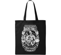 Astronauta Basket Outer Space Champion I Need More Space Borsa Tote in Cotone Ecologico Naturale Nero, Nero , Taglia unica