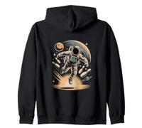 Astronauta, Bowling, in, Spazio, con, perni Felpa con Cappuccio