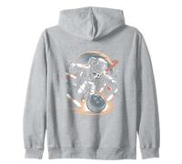 Astronauta, Bowling, in, Spazio, con, perni Felpa con Cappuccio