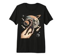 Astronauta, Bowling, in, Spazio, con, perni Maglietta Premium