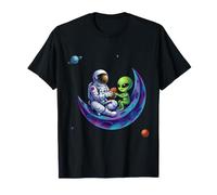 Astronauta Calcio Alieno Astronomia Spazio Esterno Galassia Maglietta