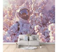 Astronauta Carta da parati 250×175cm Fotomurali in TNT Murale alla moda Decorazione da Muro XXL Poster Gigante da Parete Fiori Di Margherita, Astronauti Carta per pareti Camera da Letto