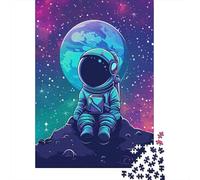 Astronauta cartone animatoa Puzzle Impossible 1000Pcs Sci Fi Terra Decorazione Per La Casa. Giochi Rilassamento E Intelligence Per Adulti E Ragazzi Da 14 Anni 1000pcs (75x50cm)