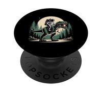 Astronauta Cavalcando T-Rex Dinosauro Spazio Luna Galassia Uomini Donne PopSockets PopGrip Adesivo