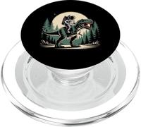 Astronauta Cavalcando T-Rex Dinosauro Spazio Luna Galassia Uomini Donne PopSockets PopGrip per MagSafe
