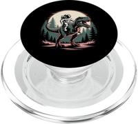 Astronauta Cavalcando T-Rex Dinosauro Spazio Luna Galassia Uomini Donne PopSockets PopGrip per MagSafe